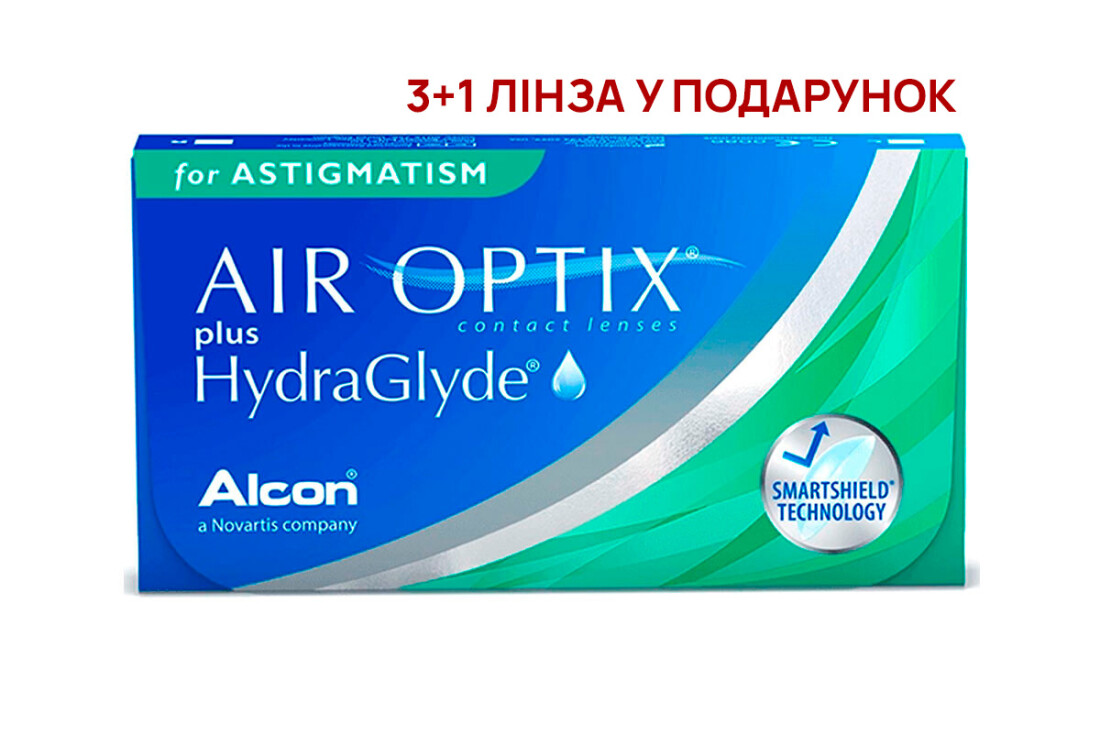 Місячні контактні лінзи Air Optix plus HydraGlyde for Astigmatism